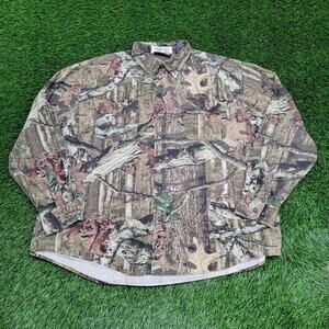 Break-Up Infinity Treebark Camo Button Shirt 2XL 29x31 Oversized